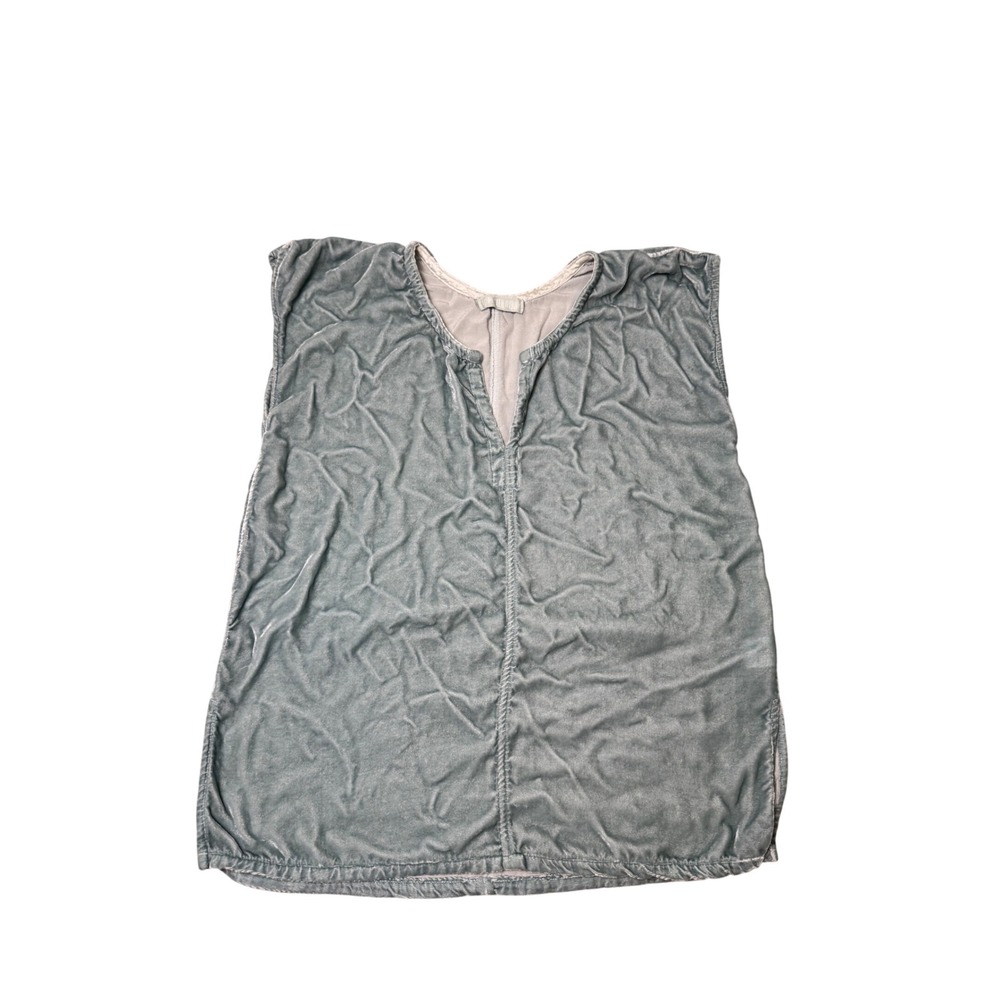 CP Shades Velvet Sol Sleeveless Top V Neck Size XS Sage Green Silk Rayon Blend